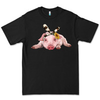 Black baby pig with cowhide ribbon Premium Tee - RanaPortraitStore