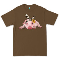 Cacao baby pig with cowhide ribbon Premium Tee - RanaPortraitStore