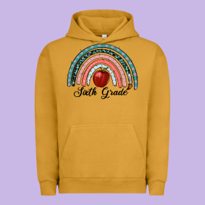Sixth Grade Rainbow Urban Hoodie Designed By Ranaportraitstore