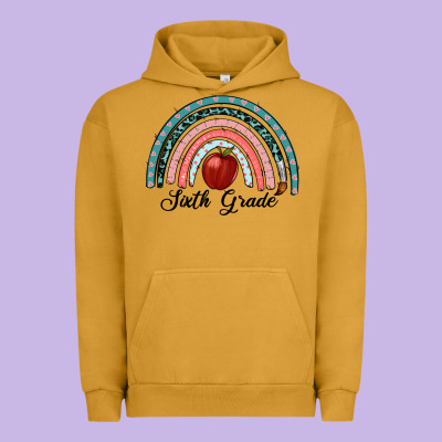 Sixth Grade Rainbow Urban Hoodie Designed By Ranaportraitstore