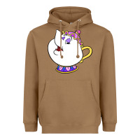 Toasted Coconut mrs potts Heavyweight Hoodie - DesigneFamous