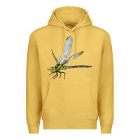 Antique Gold Blue And Yellow Dragonfly Premium Hoodie - LillyAllenDesigns