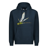Navy Blue And Yellow Dragonfly Premium Hoodie - LillyAllenDesigns