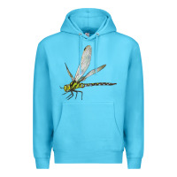 Ocean Blue Blue And Yellow Dragonfly Premium Hoodie - LillyAllenDesigns