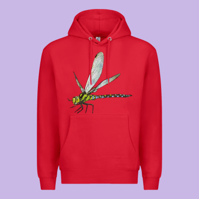 Blue And Yellow Dragonfly Premium Hoodie Designed By Lillyallendesigns
