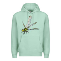 Seafoam Blue And Yellow Dragonfly Premium Hoodie - LillyAllenDesigns