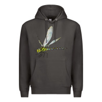 Smoke Blue And Yellow Dragonfly Premium Hoodie - LillyAllenDesigns