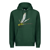 Sports Green Blue And Yellow Dragonfly Premium Hoodie - LillyAllenDesigns