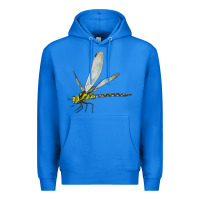 True Royal Blue And Yellow Dragonfly Premium Hoodie - LillyAllenDesigns