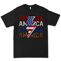Black America with lightning bold Premium Tee - CowGirlArtShop