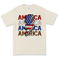 America With Lightning Bold Premium Tee | Teevron