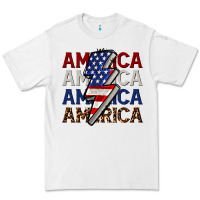 White America with lightning bold Premium Tee - CowGirlArtShop