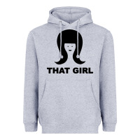 Heather Grey that girl Heavyweight Hoodie - DesigneFamous