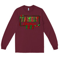 Burgundy Family Christmas 2022 Long Sleeve Tee - FaDigitalArtStudio