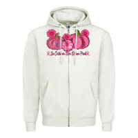 Oatmeal Heather in october we wear pink pumpkins Zipper Hoodie - AdoDesignShop