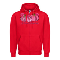 Red in october we wear pink pumpkins Zipper Hoodie - AdoDesignShop