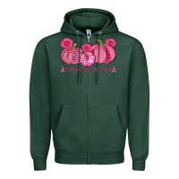 Sports Green in october we wear pink pumpkins Zipper Hoodie - AdoDesignShop