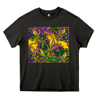 Asphalt mardi gras fleur de lis Heavy Core Tee - CowGirlArtShop