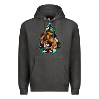 Charcoal Heather bucking bronco arrowhead Premium Hoodie - Jasminsmagicworld