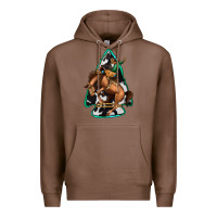Chestnut bucking bronco arrowhead Premium Hoodie - Jasminsmagicworld