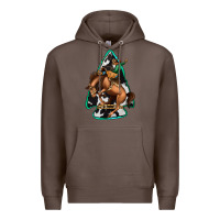 Coffee bucking bronco arrowhead Premium Hoodie - Jasminsmagicworld