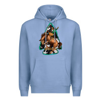 Colony Blue bucking bronco arrowhead Premium Hoodie - Jasminsmagicworld