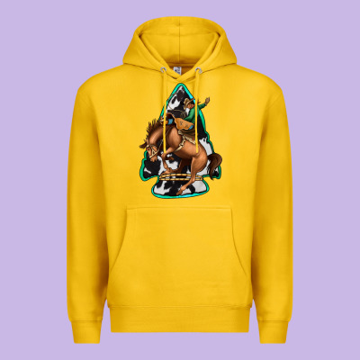 Bucking Bronco Arrowhead Premium Hoodie Designed By Jasminsmagicworld