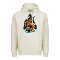 Oatmeal Heather bucking bronco arrowhead Premium Hoodie - Jasminsmagicworld