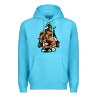 Ocean Blue bucking bronco arrowhead Premium Hoodie - Jasminsmagicworld
