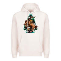Pale Pink bucking bronco arrowhead Premium Hoodie - Jasminsmagicworld