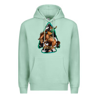 Seafoam bucking bronco arrowhead Premium Hoodie - Jasminsmagicworld