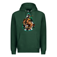 Sports Green bucking bronco arrowhead Premium Hoodie - Jasminsmagicworld