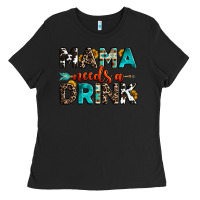 Black mama needs a drink Ladies Tee - OliviaCreatesArt