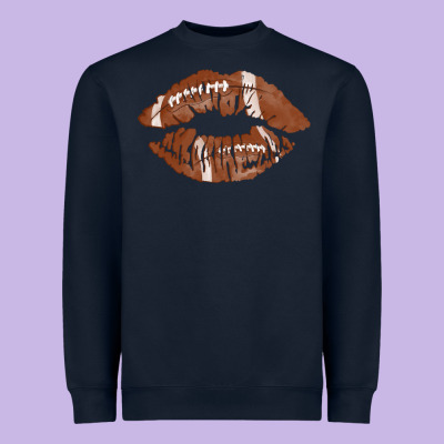 Football Lips Heavyweight Sweatshirt Designed By Adodesignshop