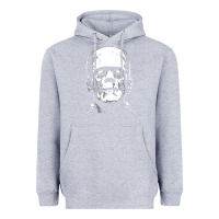 Heather Grey frankenstein Heavyweight Hoodie - DesigneFamous