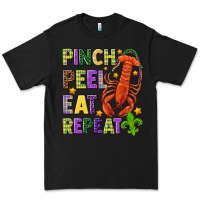 Black Pinch peel eat repeat crawfish Premium Tee - HowdyJamesFarm