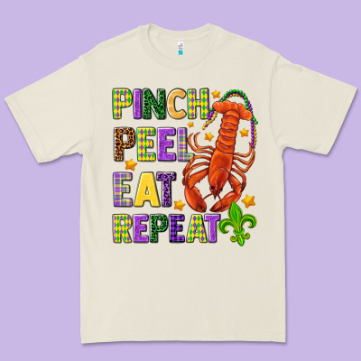 Pinch Peel Eat Repeat Crawfish Premium Tee Designed By Howdyjamesfarm