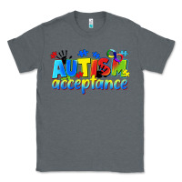 Charcoal Heather Autism acceptance Classic Tee - CowGirlArtShop
