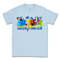 Dusty Blue Autism acceptance Classic Tee - CowGirlArtShop