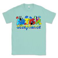 Seafoam Autism acceptance Classic Tee - CowGirlArtShop