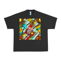 Pigment Black softball coffee cup and bat with leopard seamless pattern bbs Urban Heavy Tee - BundleAndBundleShop