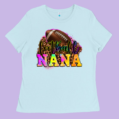 Football Nana Ladies Tee Designed By Oliviacreatesart