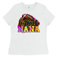 White football nana Ladies Tee - OliviaCreatesArt