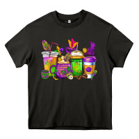 Asphalt mardi gras coffee cups cowgirl Heavy Core Tee - CowGirlArtShop