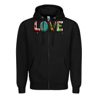 Black love christmas gemstone Zipper Hoodie - AdoDesignShop