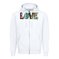 White love christmas gemstone Zipper Hoodie - AdoDesignShop