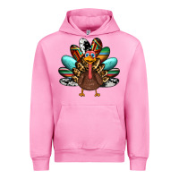 Fuchsia Pink thanksgiving turkey Urban Hoodie - RanaPortraitStore
