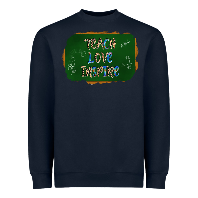 Teach Love Inspire Chalkboard Heavyweight Sweatshirt by AdoDesignShop | Teevron