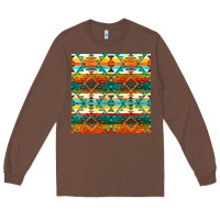 Chestnut native american aztec seamless pattern 1 Long Sleeve Tee - BundleAndBundleShop