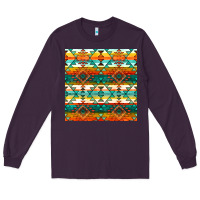 Plum native american aztec seamless pattern 1 Long Sleeve Tee - BundleAndBundleShop